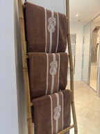 3 draps de bain 70x140  – Corde Marron - 100% Coton