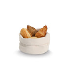 Panier de rangement en piqué gaufré polyester crème: Mousse / Env. Ø 25 x 13 cm