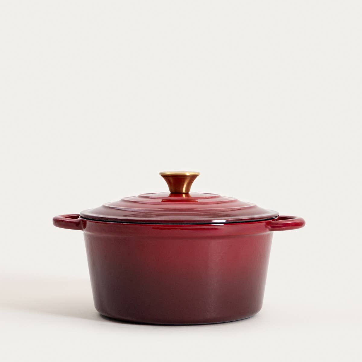 Cocotte en fonte | ANDREAS | ombré traditionnel bordeaux 4 L