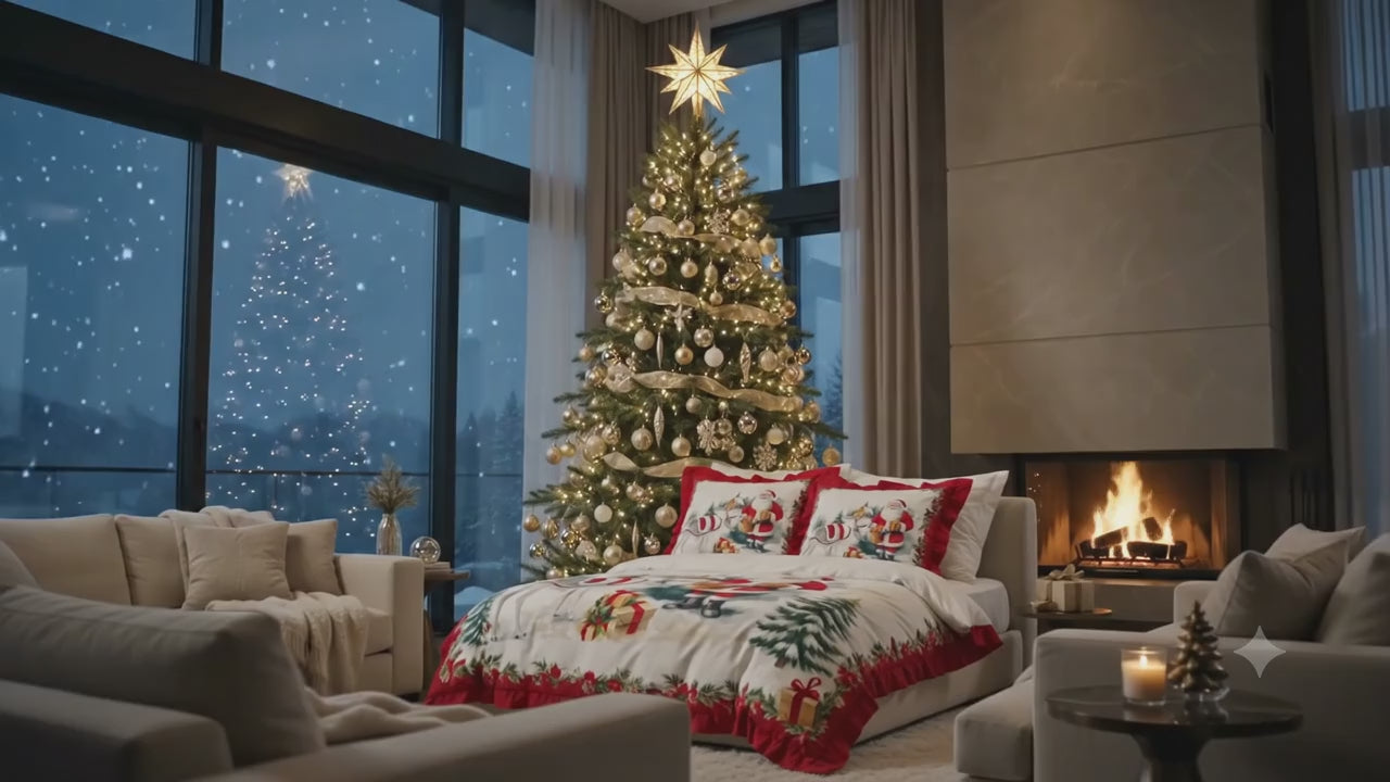 Housse de couette 200x200 - noël NADIA - 100%Coton