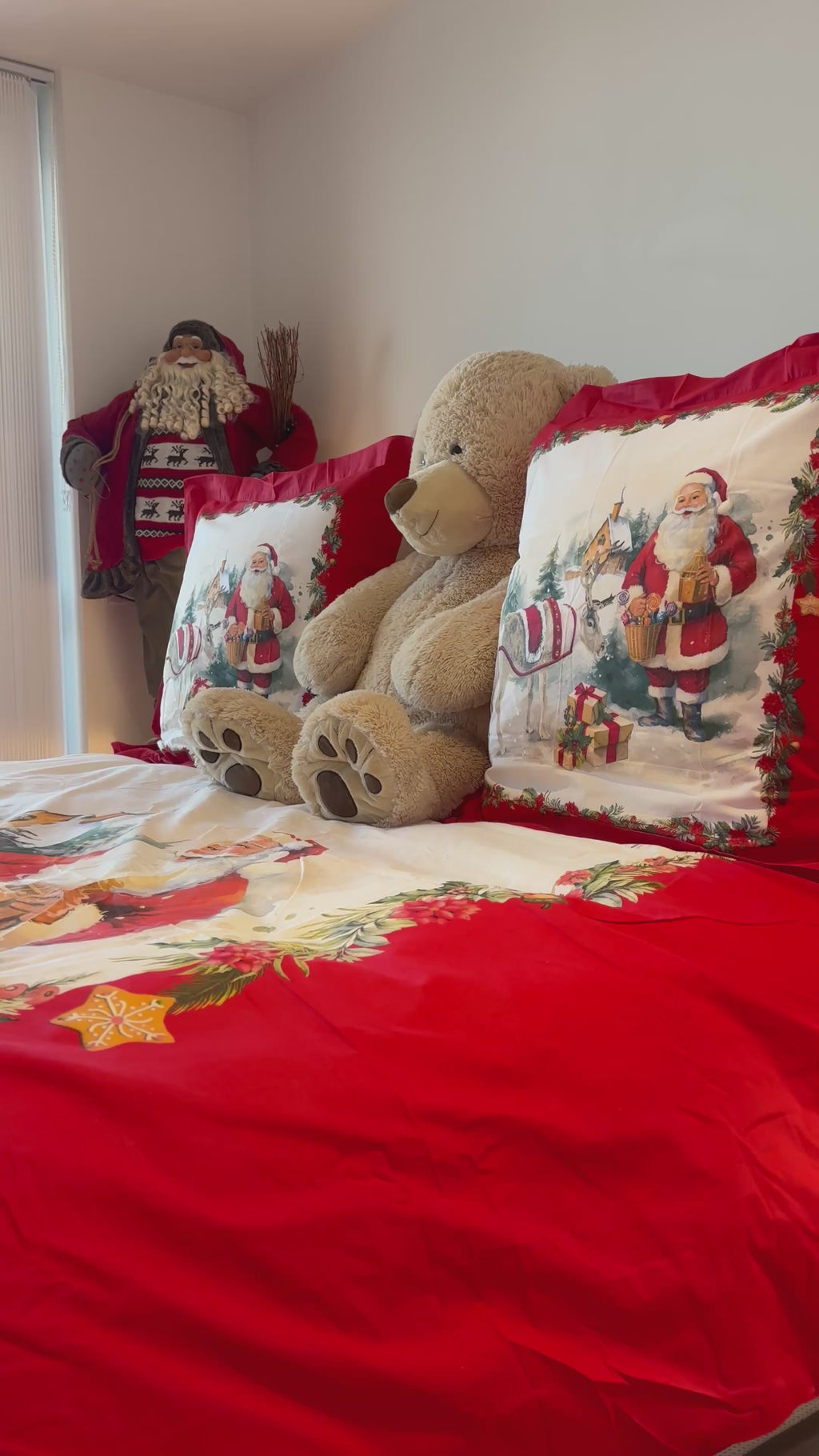 Housse de couette 200x200 - noël NADIA 2025 - 100%Coton