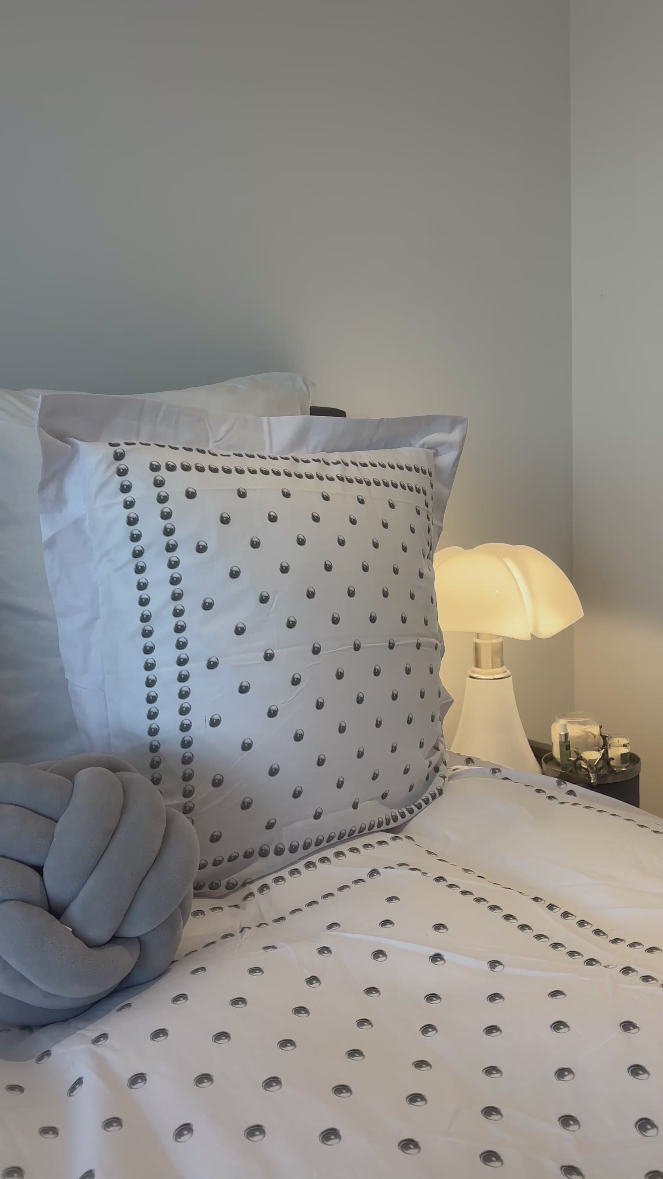 Housse de couette 200x200 - Perle Gris- 100% Coton