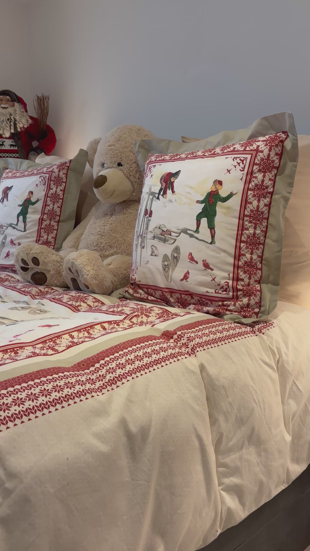 Housse de couette 200x200 Skieur 100% coton