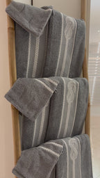 Ensemble complet Gris de 26 pièces - 6 serviettes de toilette + 20 gants - coton 100%