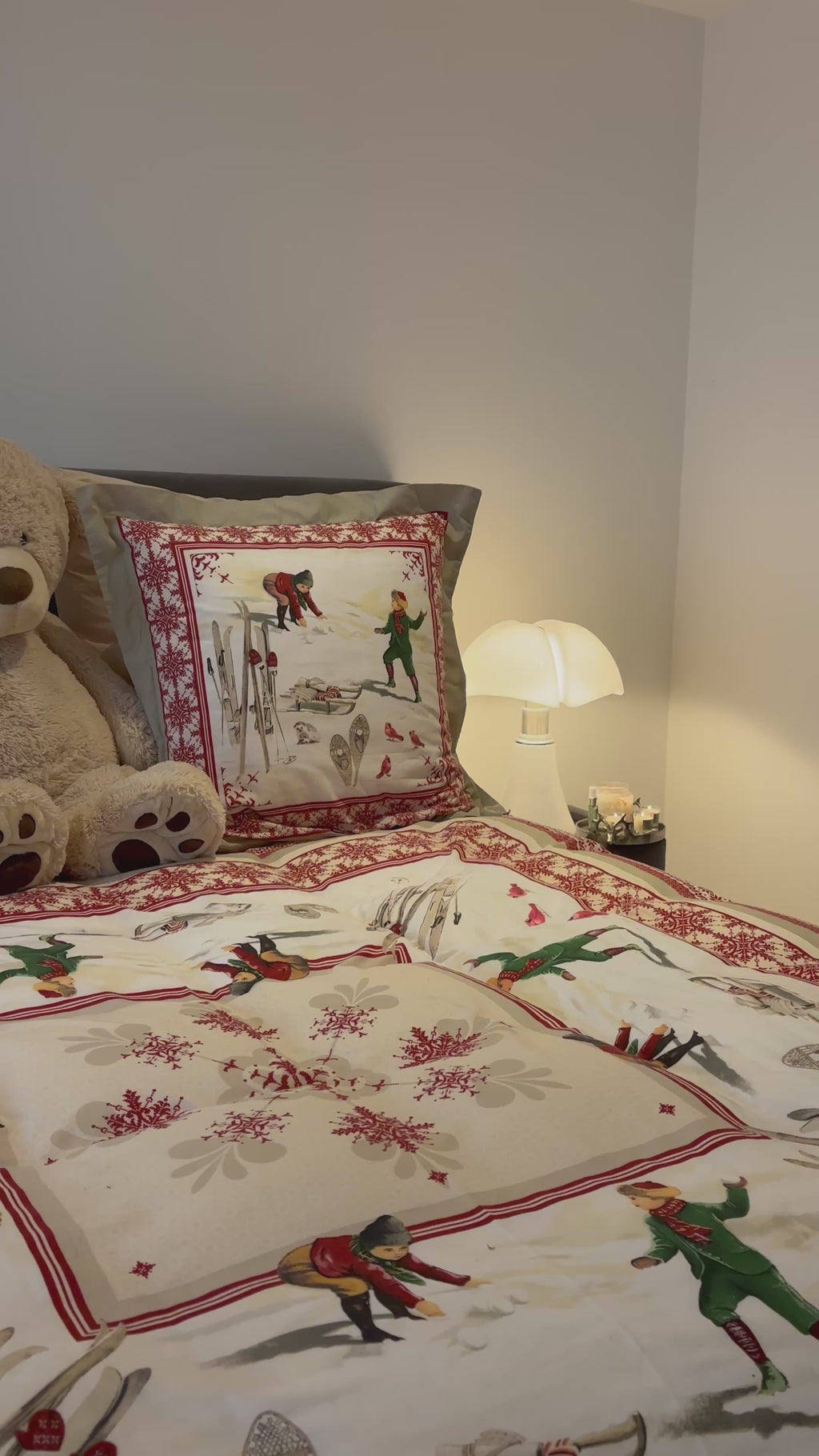 Housse de couette 200x200 Skieur 100% coton