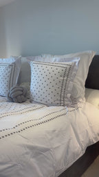 Housse de couette 200x200 - Perle Gris- 100% Coton