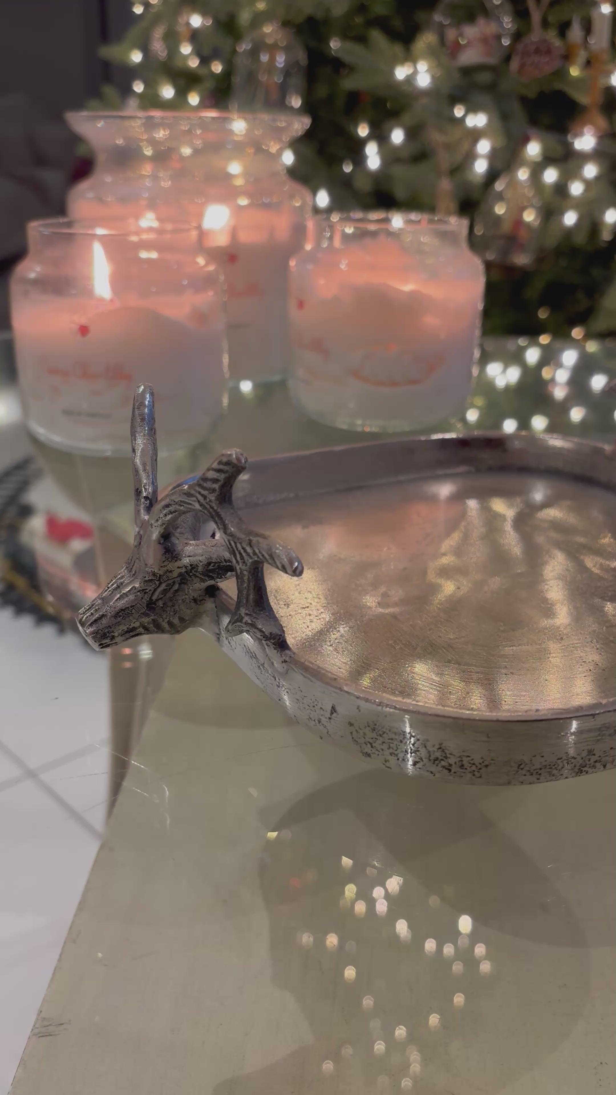 Petit plateau carré cerfs