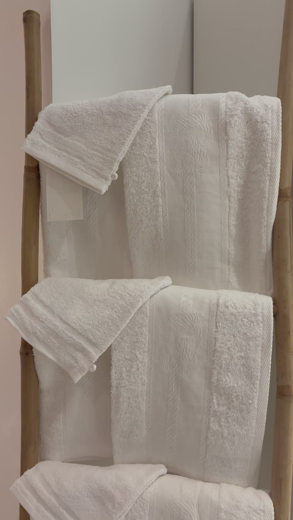 Ensemble complet de 26 pièces - 6 serviettes de toilette + 20 gants - coton 100%