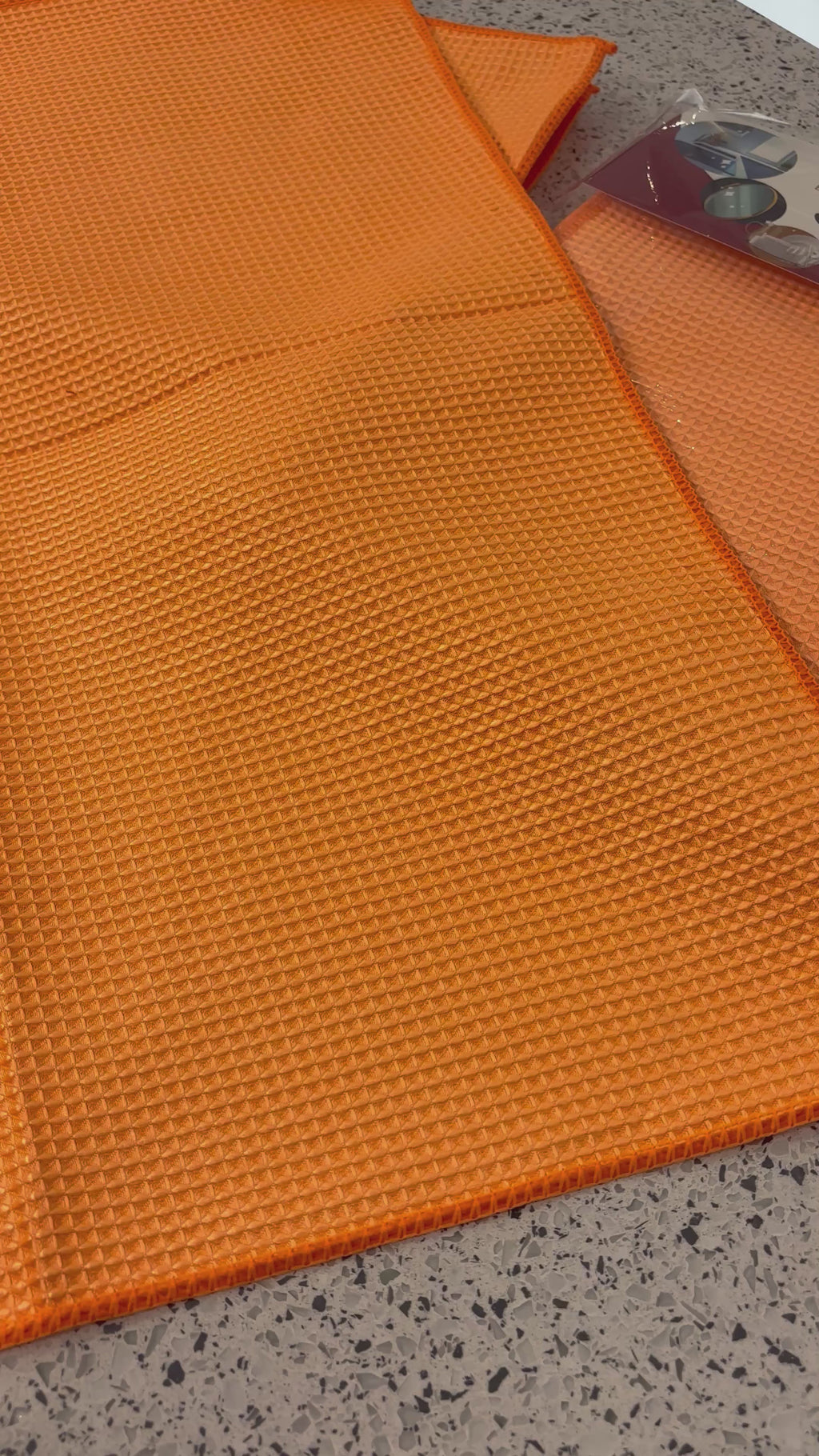 10 torchons Bonheur Orange polyvalents de 60x50 cm