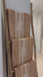 3 Draps de bain 70x140 - Corde Beige - 100% Coton